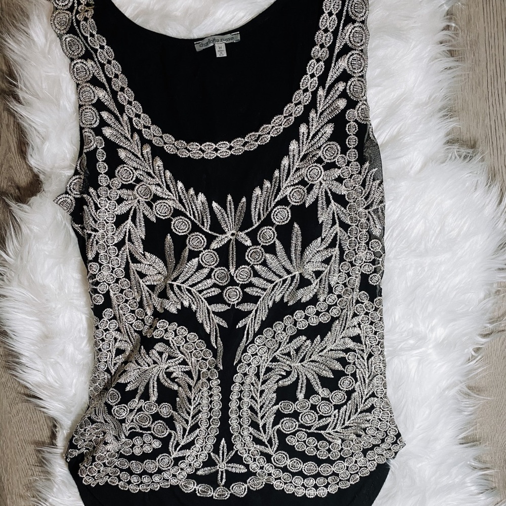 Charlotte rouse lace tank top